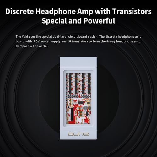 aune Yuki Portable DAC with Headphone Amp,Completely Separate DAC and AMP Ceramic Substrate Structure,32bit/768k DSD256 USB C Dongle with 3.5mm 4.4mm Output High-Res Lossless for Smartphone PC Laptops - Image 3