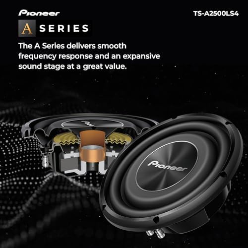 PIONEER A-Series TS-A2500LS4 10” Subwoofer – 1200W Max, Shallow-Mount Design, Deep Bass in Tight Spaces - Image 2