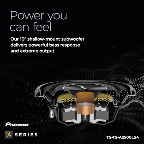 PIONEER A-Series TS-A2500LS4 10” Subwoofer – 1200W Max, Shallow-Mount Design, Deep Bass in Tight Spaces - Image 3