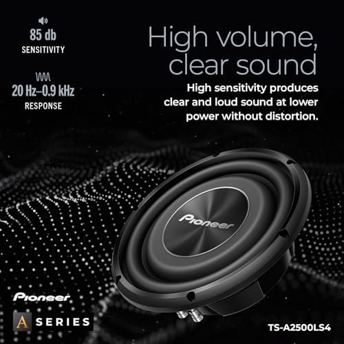 PIONEER A-Series TS-A2500LS4 10” Subwoofer – 1200W Max, Shallow-Mount Design, Deep Bass in Tight Spaces - Image 5